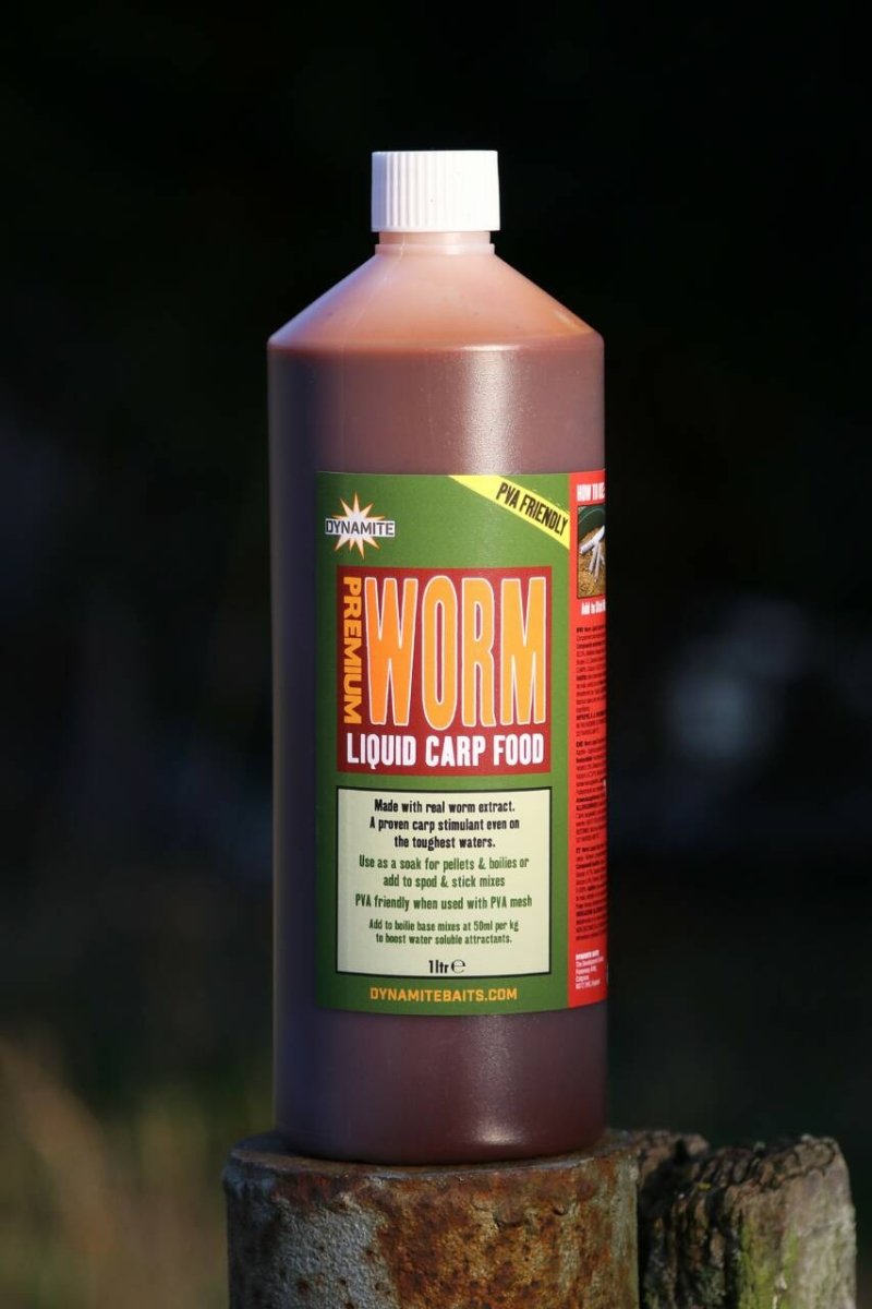 Dynamite Baits Liquid Carp Food - 1L - Worm - KarperCentrale Dynamite Baits Liquid Carp Food - 1L - Worm - KarperCentrale