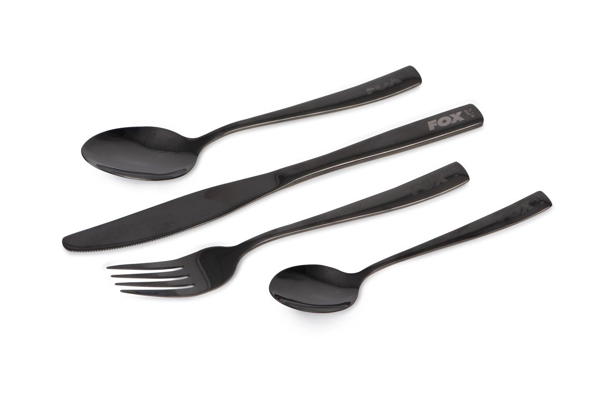 Fox Cookware Black Stainless Cutlery Set - dé KarperCentrale Fox Cookware Black Stainless Cutlery Set - dé KarperCentrale