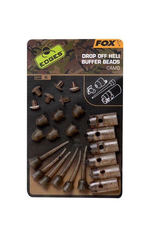 Fox Edges Camo Drop Off Heli Buffer Bead Kit - dé KarperCentrale