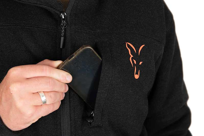 Fox Collection Sherpa Hoody Black/Orange - dé KarperCentrale